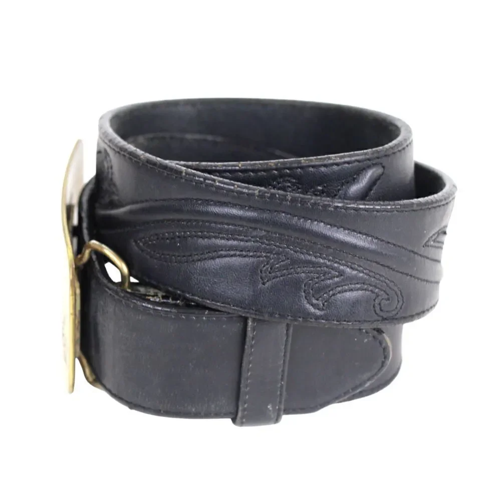 The Great American BLACK GENUINE LEATHER 1 3/8